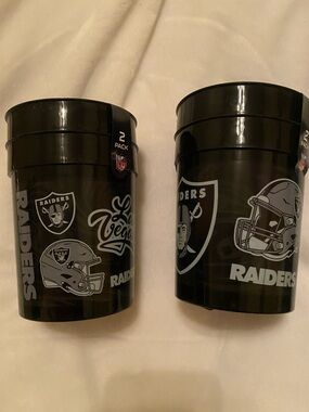 Las Vegas Raiders Black Promotional Cups - 2 Pack 4 new cups